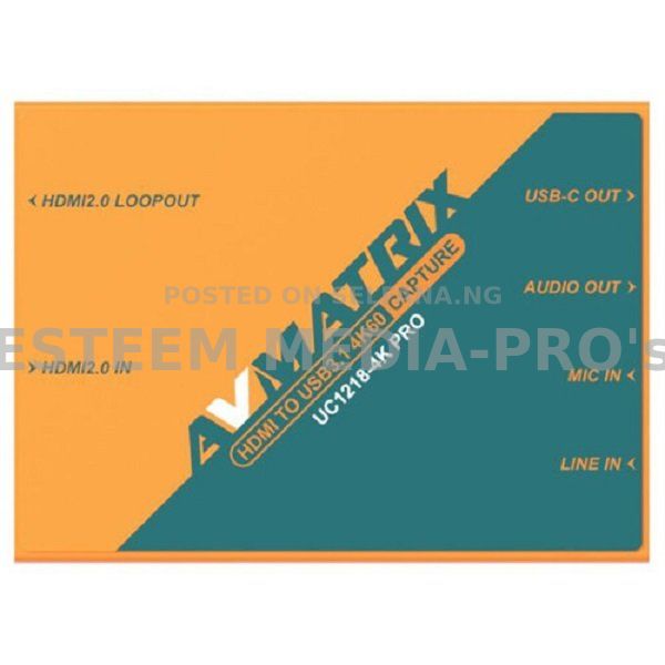 AVMATRIX UC1218-4K PRO HDMI to USB 4K Capture Box
