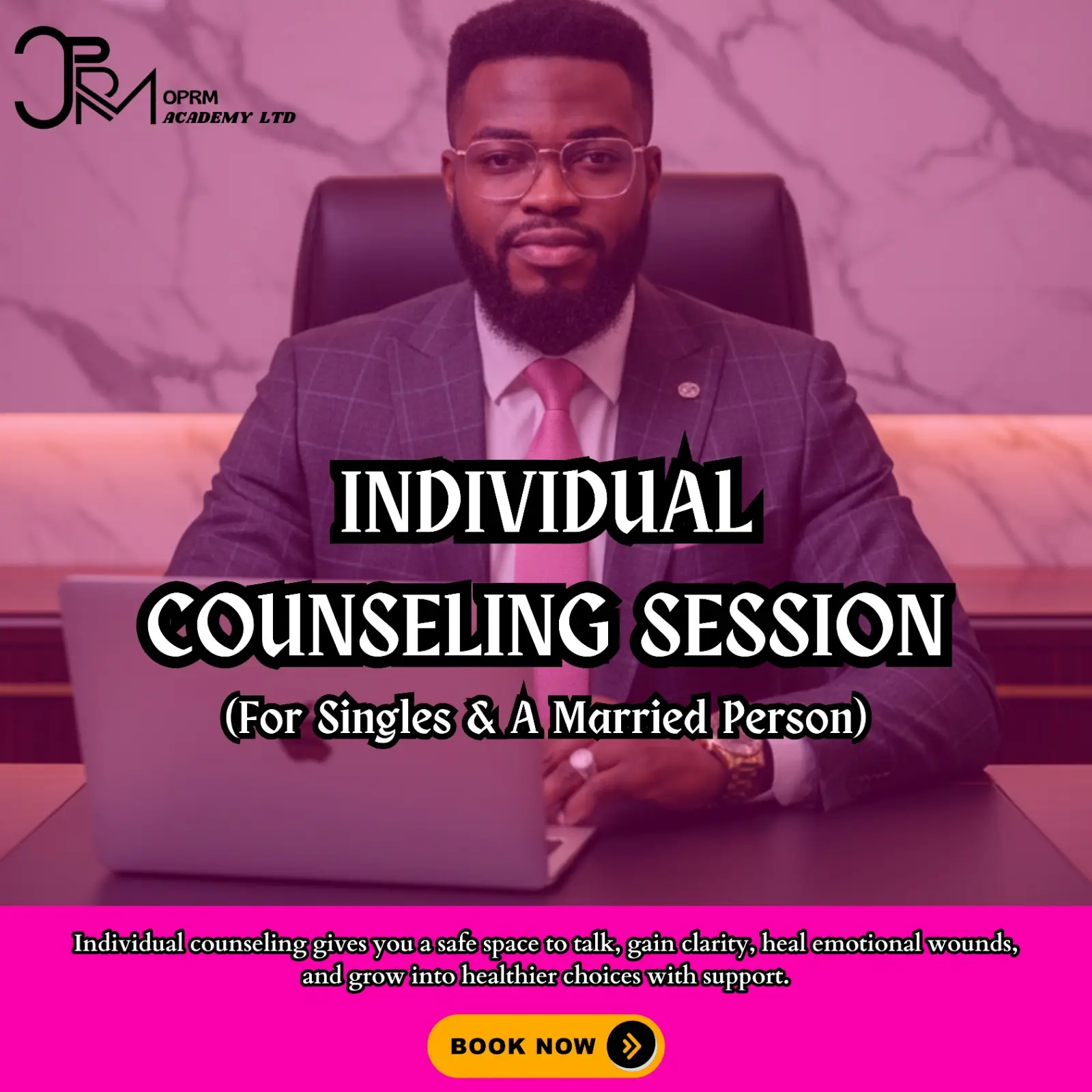 Book a Private Counseling & Clarity Session ( For Matured Singles & A Married Individual )