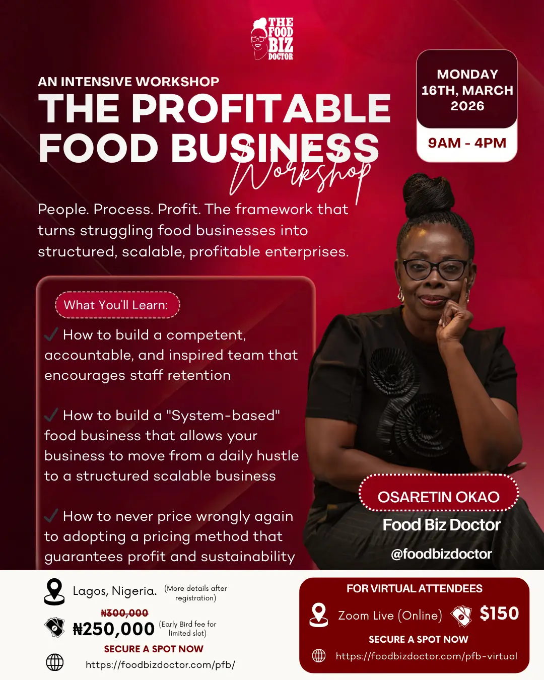 The Profitable Food Business Workshop (Physical)