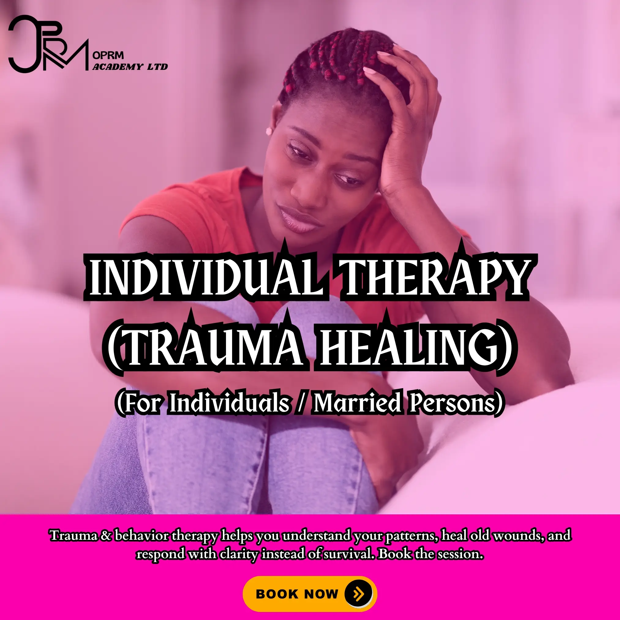 Book Individual Therapy ( A Healing & Trauma Recovery Program )