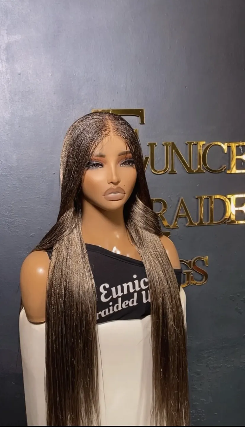 Closure glueless micro twist wig