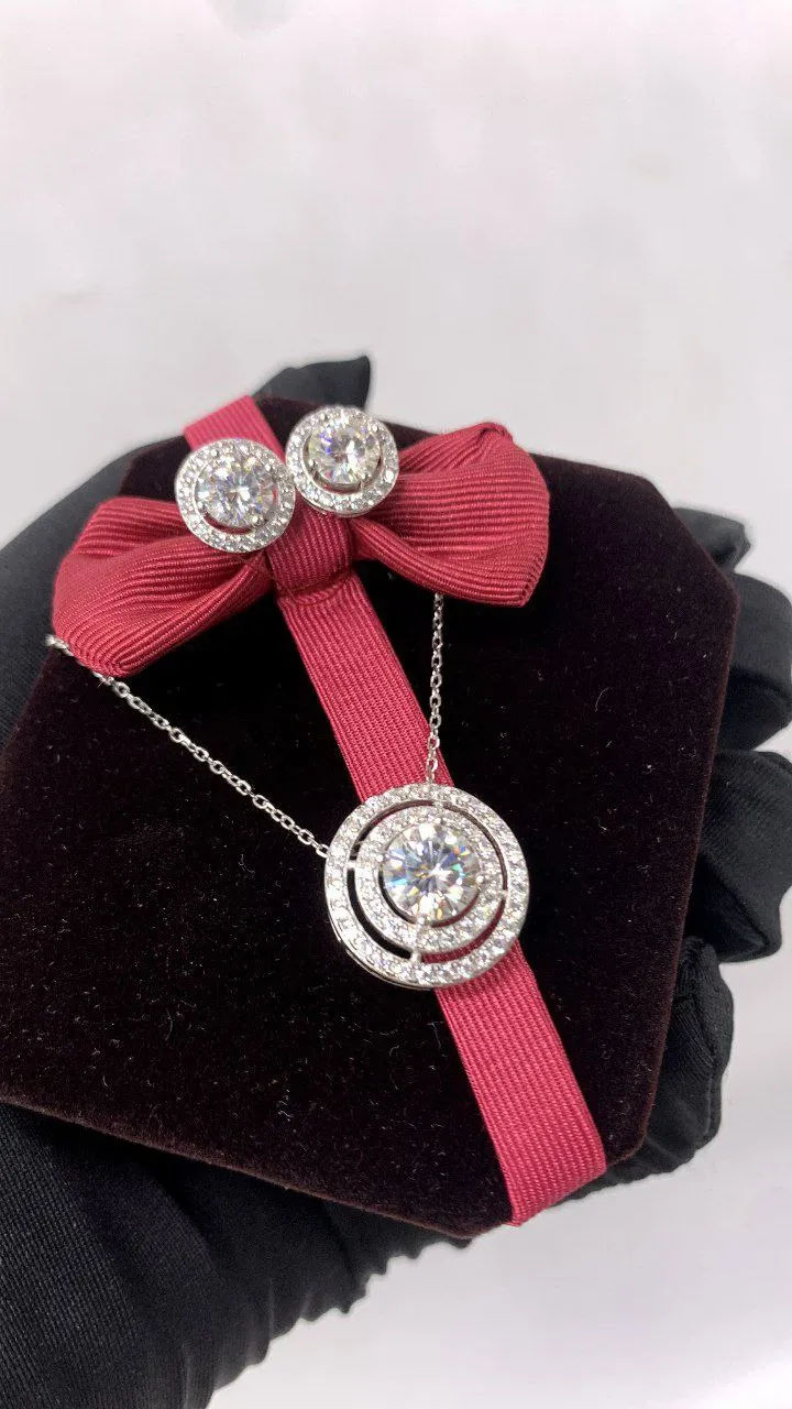 VVS Moissanite Diamond Female Jewelry Set – Diamond Tested Luxury Gift