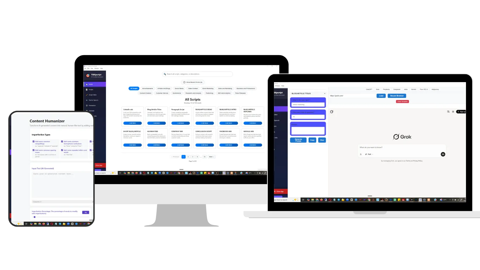 Fiddyscript AI Content Assistant (Lifetime)