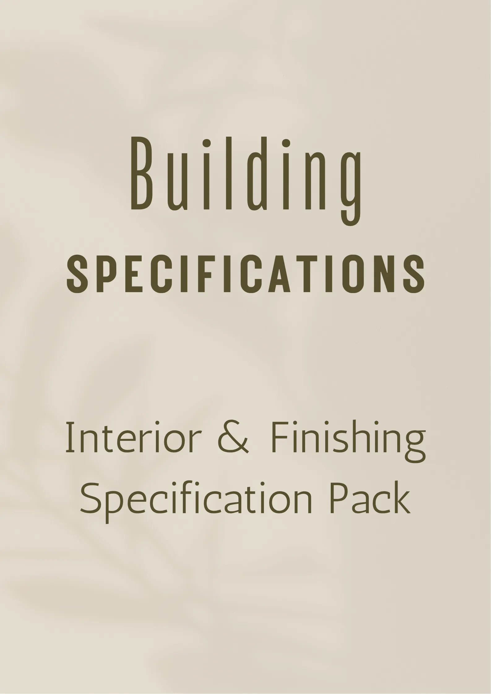 Interior & Finishing Specification Pack (2026 Edition)