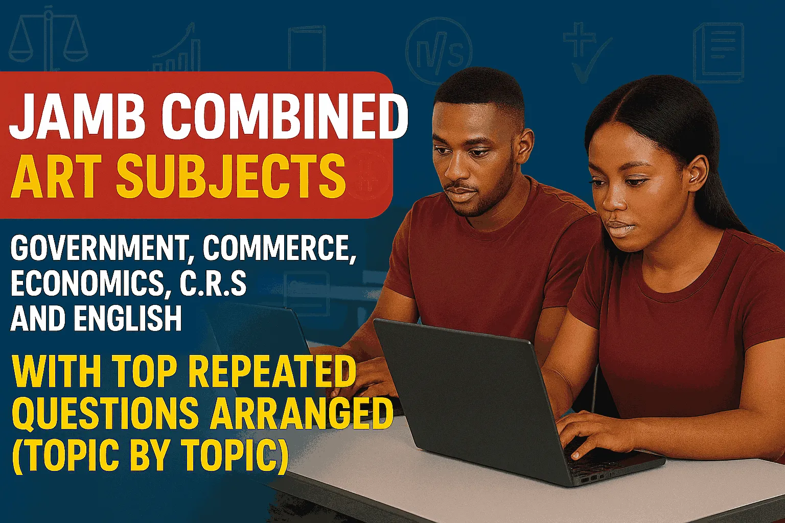 COMBINED JAMB ART VIDEO COURSES (GOVERNMENT, COMMERCE, ECONOMICS, C.R.S, AND ENGLISH)