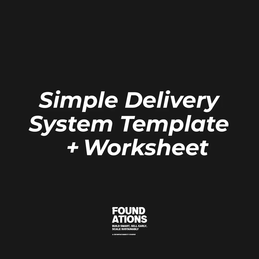 Simple Delivery System Template + Worksheet