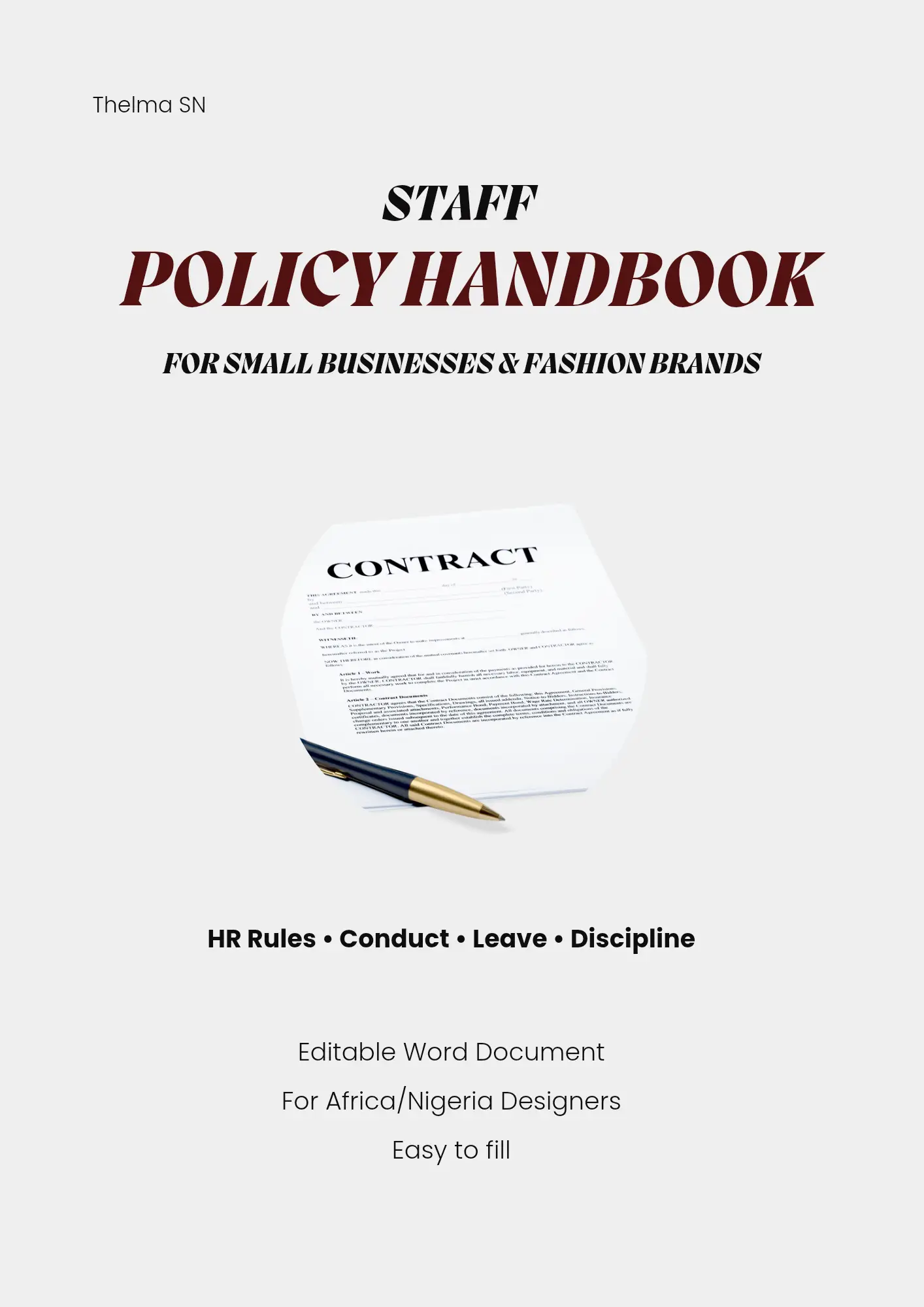 Staff Policy Handbook