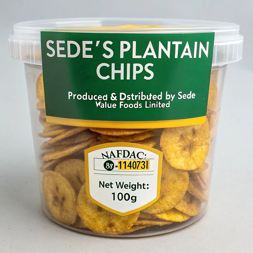 Branded Sede’s Plantain Chips(100g) Bulk Sale