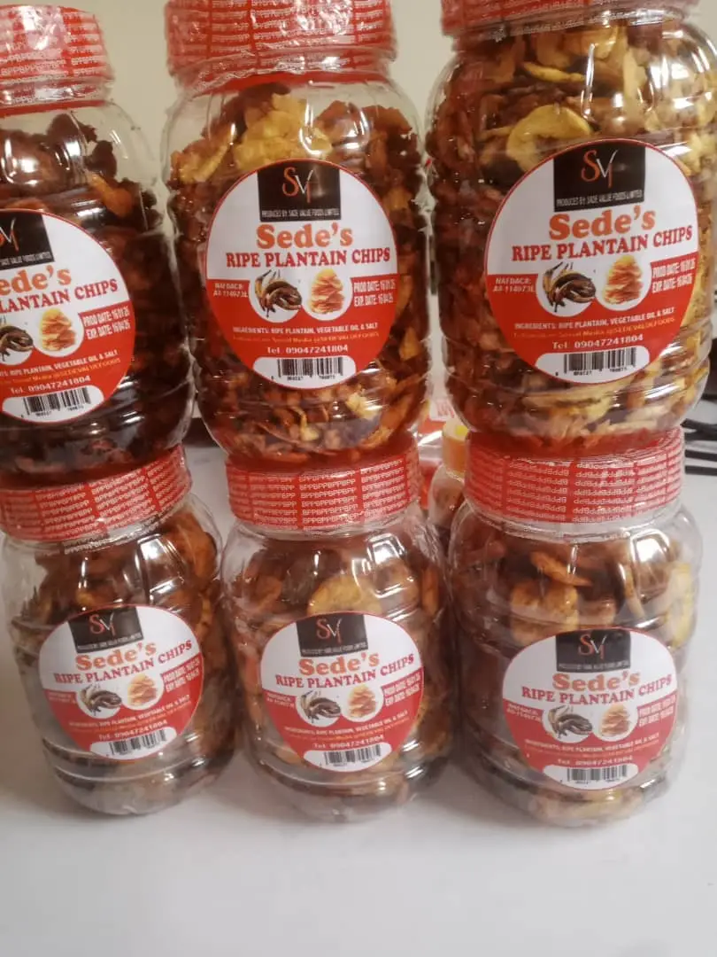 Sede’s Ripe Plantain Chips(400g)Bulk Order(12 jars)