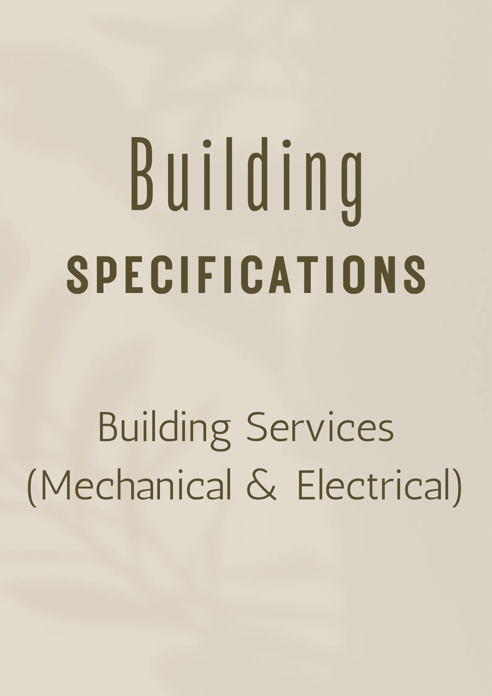 Building Services (Mechanical & Electrical) Specification Pack (2026 Edition)