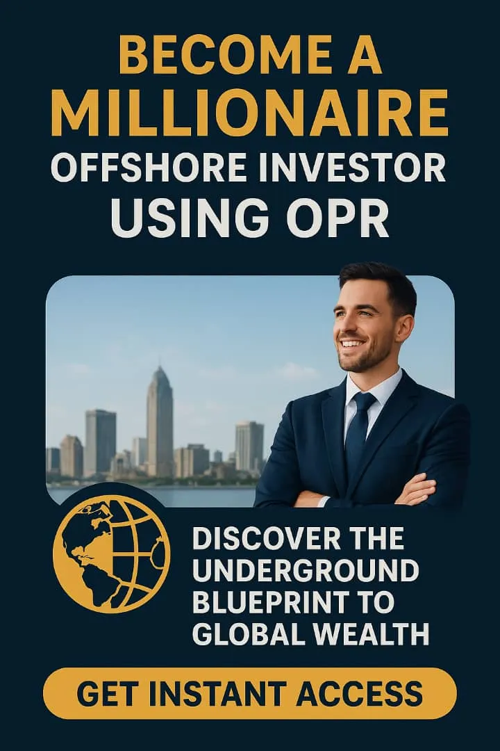 🌍 Become a Millionaire Offshore Investor Using OPR:  Discover the Underground Blueprint the World’s Smartest Investors Use to Build Multi-Million-Dollar Offshore Fortunes — Even with Little Starting Capital.