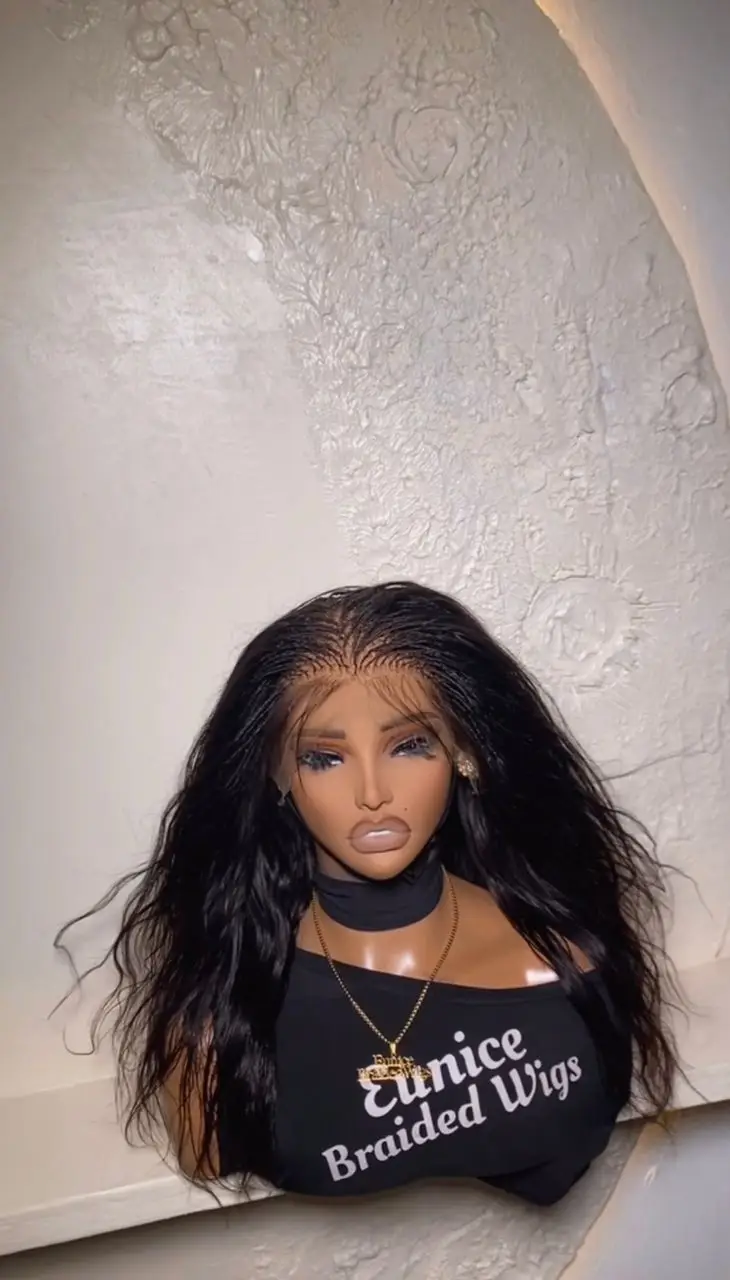 HD full lace Human hair micro braided wig