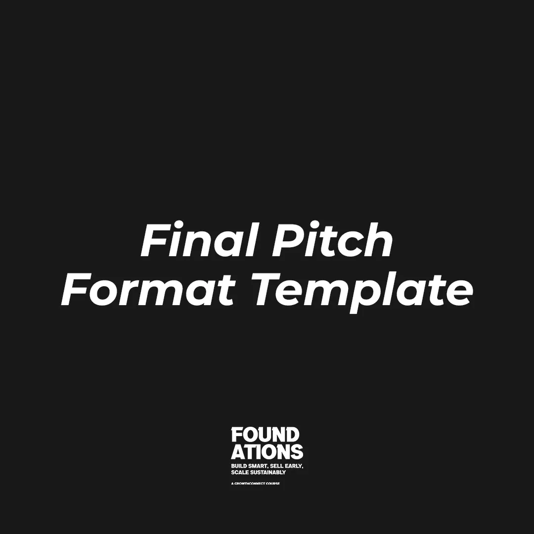 Final Pitch Format Template