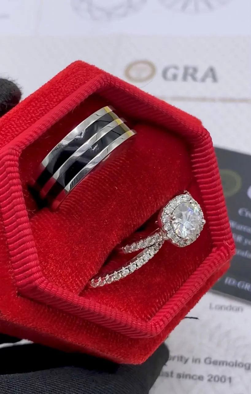 VVS Moissanite Diamond Engagement Ring – Sparkle of True Love 💍